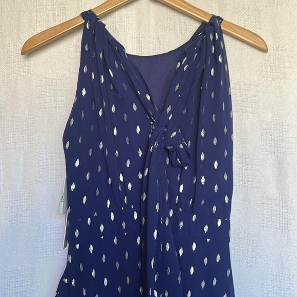 Betsy & Adam Petite Printed Ruffled Halter Gown sz 2 - Picture 11 of 11